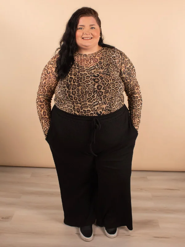 Moonlit Magic Ribbed Slouchy Set - Pants Stylish Harem Pants