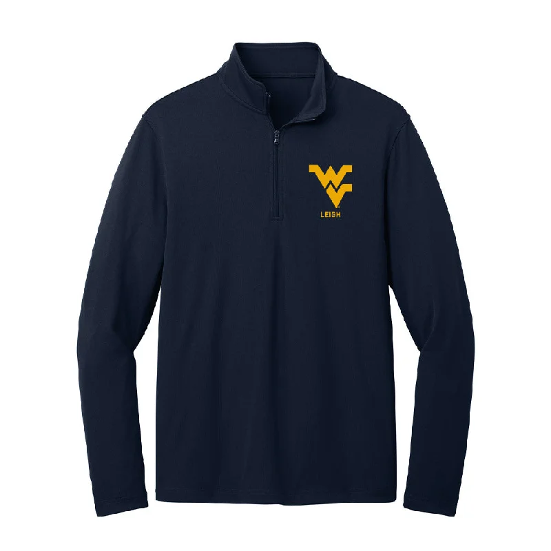 West Virginia - NCAA Women's Gymnastics : Anna Leigh - Lightweight Quarter Zip Jacket Faux Fur Jacket Real Fur Jacket Shearling Jacket