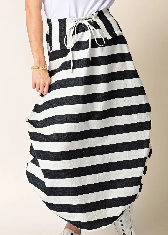 Ada Cotton Skirt in Granite Stripe velvet skirt plush