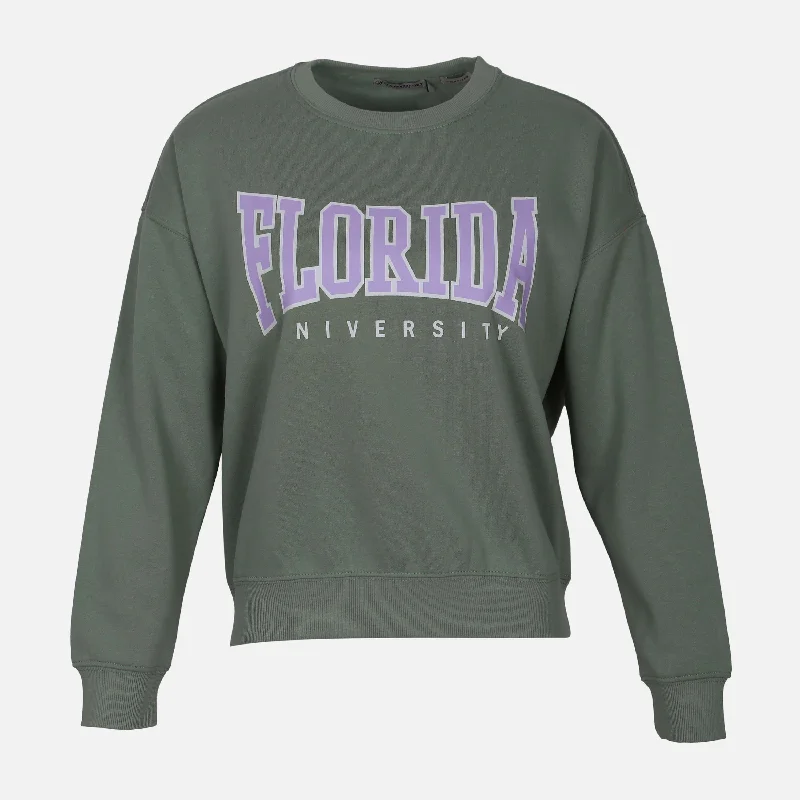 LADIES FLEECE OVERSIZED SWEATERSHIRT Chenille Blend Fleece Blend Nylon Blend