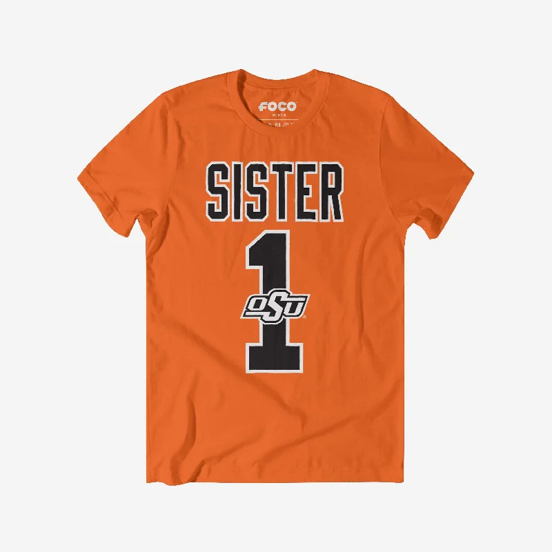Oklahoma State Cowboys Number 1 Sister T-Shirt-- Cozy Warm Stylish