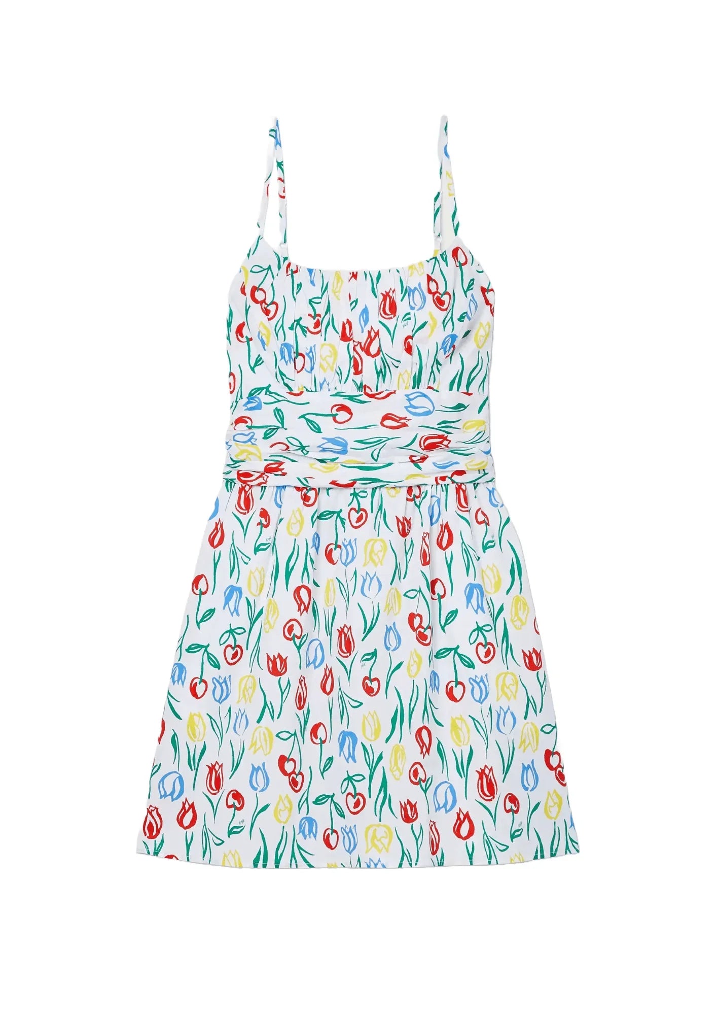 LUCY FLORAL MINI DRESS Trendy Denim Mini Dress
