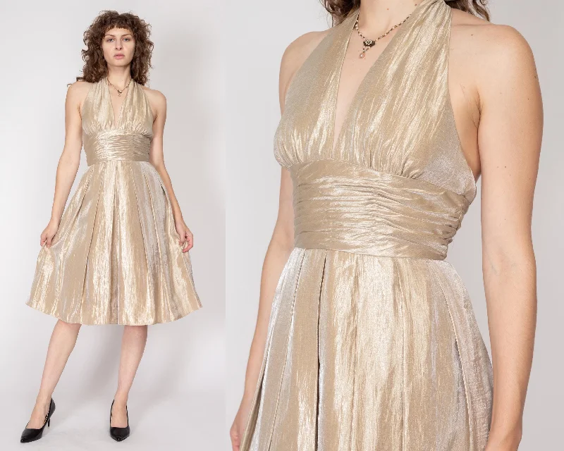 Medium 90s Adrianna Papell Champagne Shimmer Halter Party Dress Tunics Sophisticated sleek Medium 90s Adrianna Papell Champagne Shimmer Halter Party Dress Tunics Sophisticated sleek