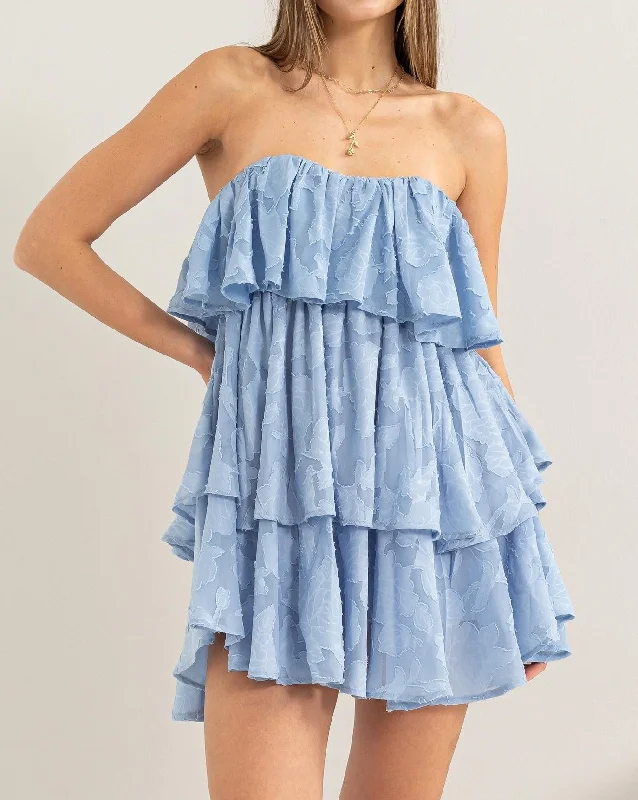 Women's Ruffle Mini Dress - HYFHF24A325 Trendy Camisole Mini Dress