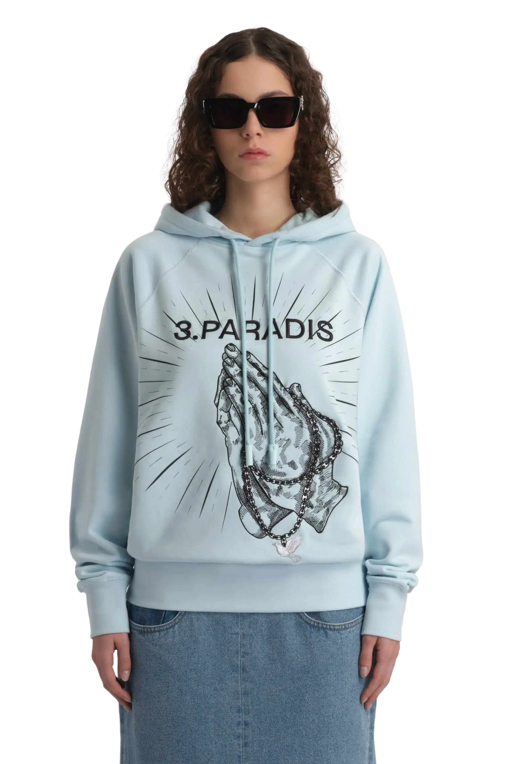Praying Hands Hooded Sweater Polka Dot Checkered Tartan