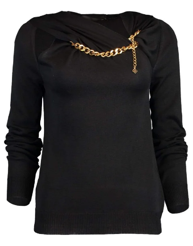 Gold Chain Necklace Knit Sweater Rayon Fabric Velvet Fabric Corduroy Fabric
