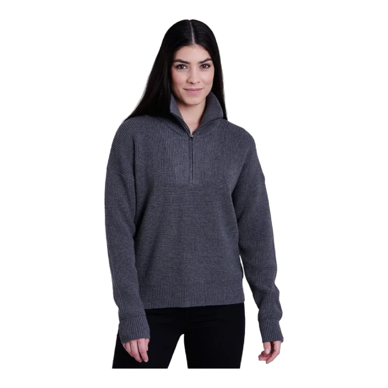 NORDA™ 1/4 Zip Sweater Boat Neck Shawl Collar Notched Collar