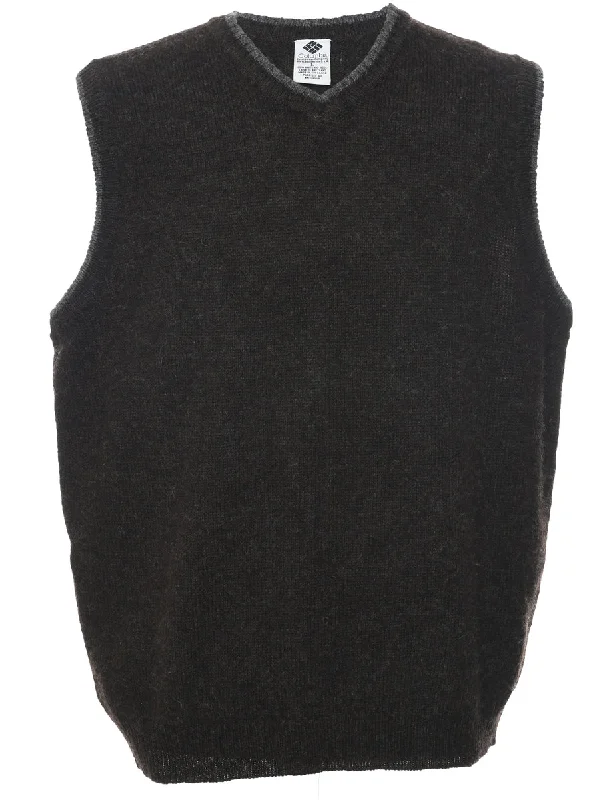 Wool Columbia Sweater Vest - L Bright Pastel Dark