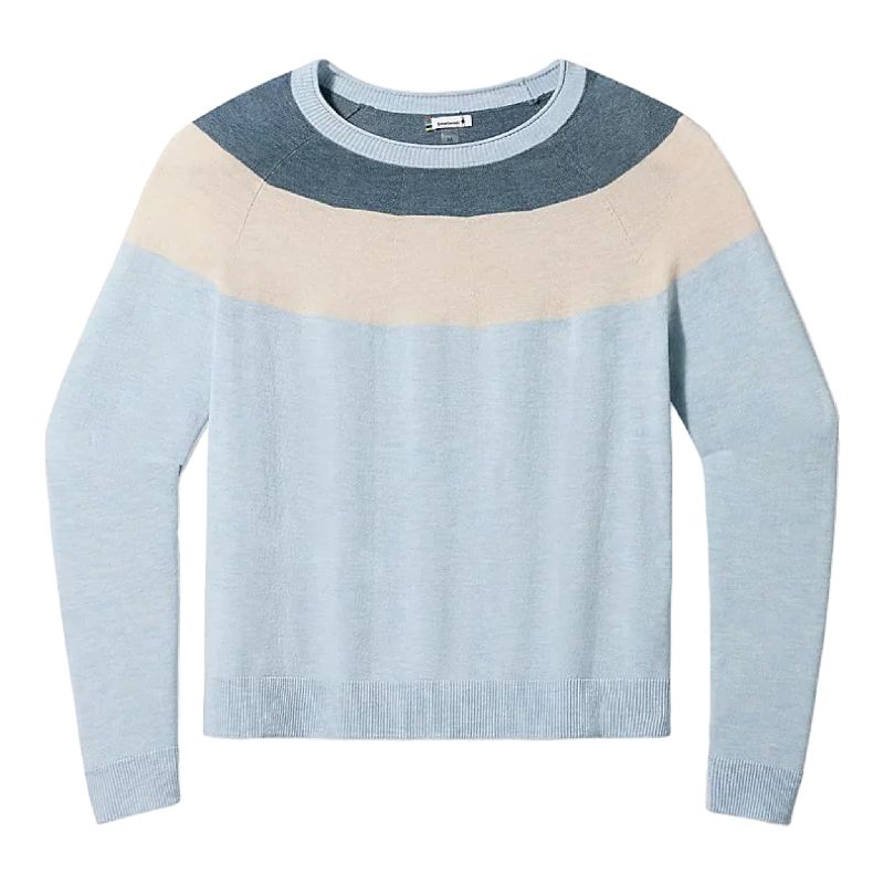 Women's Edgewood Colorblock Crew Sweater Print Jacquard Patchwork