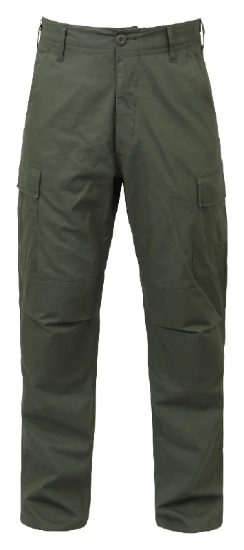 Rip-Stop BDU Pants- OLIVE DRAB Cozy Knit Pants