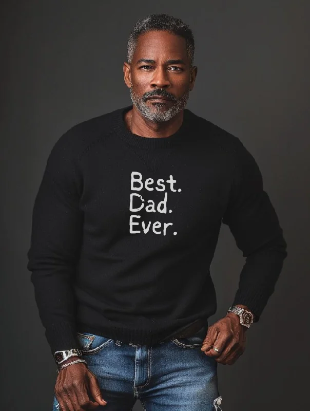 BEST DAD SWEATER - BLACK Lightweight Heavyweight Midweight