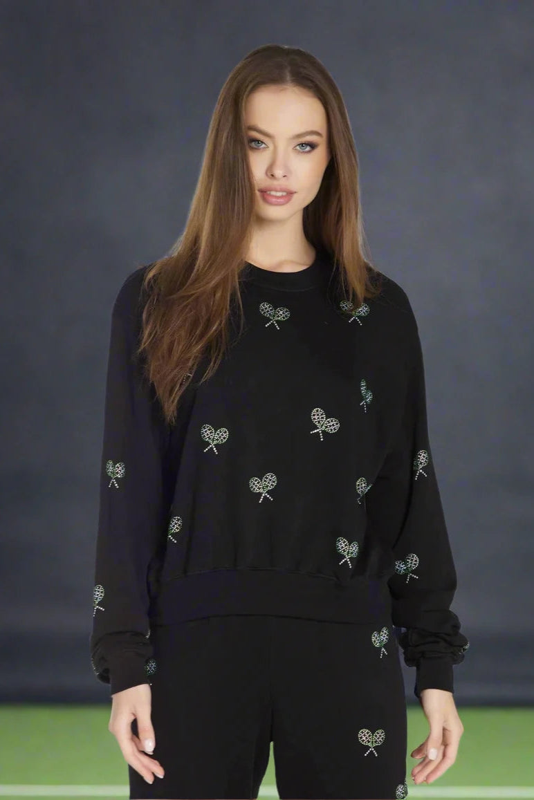 Lauren Moshi Spalding Moshi Tennis Club Sweater Transparent Opaque Sheer